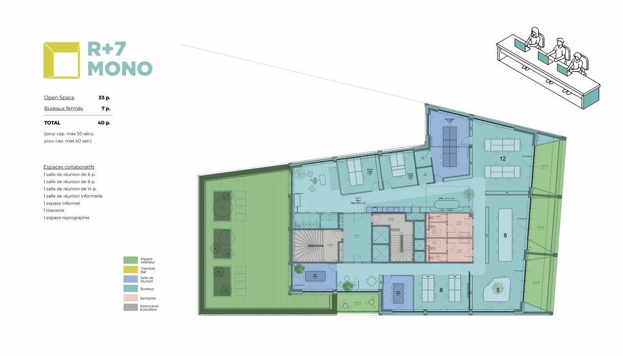 Bureau Lyon 4544m² Location bureau Lyon Rhône OLBUR2203147 11